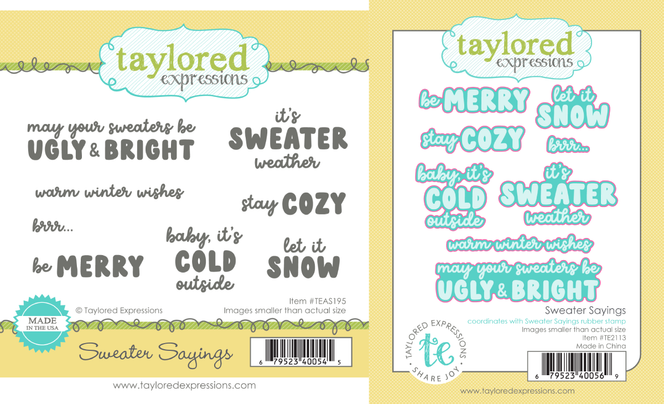 Sweater Sayings Stamp Set + Dies