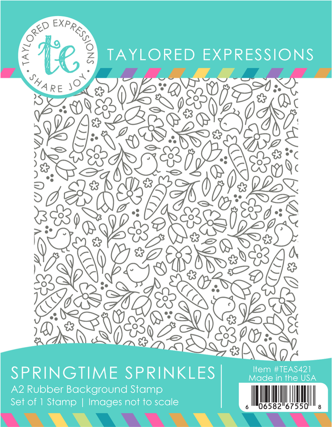 Graphic of Springtime Sprinkles Background Stamp which is used for papercrafting.