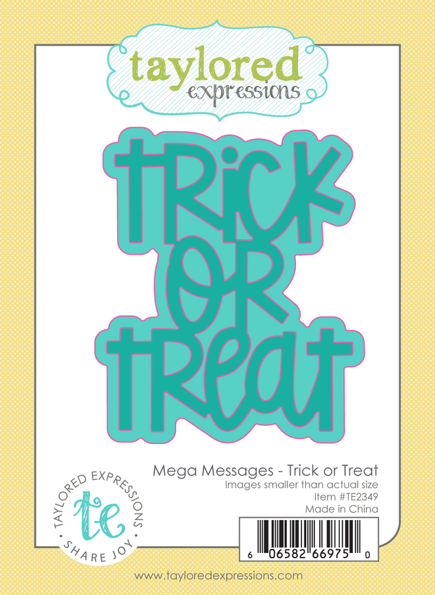 Graphic of Mega Messages Die Set - Trick or Treat which is used for papercrafting.