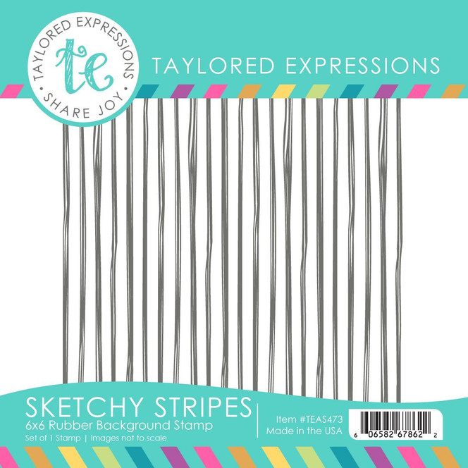 Graphic of Sketchy Stripes 6x6 Background Stamp which is used for papercrafting.