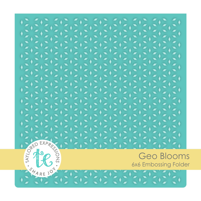 Graphic of Embossing Folder - Geo Blooms which is used for papercrafting.