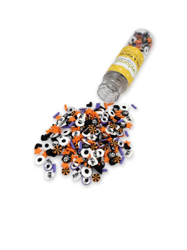 Image of Bits & Pieces Spooky Season which includes spooky halloween embellishments for papercrafting.