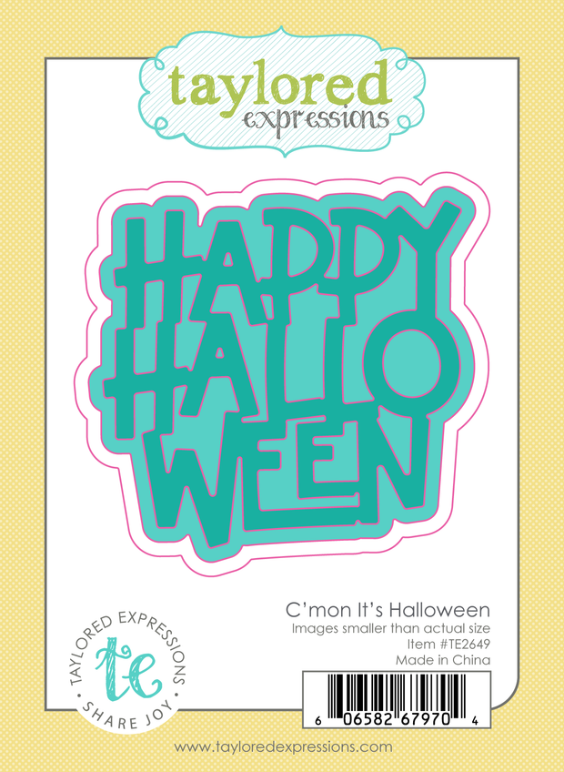Graphic of C'mon It's Halloween Die Set which is a die used for papercrafting.