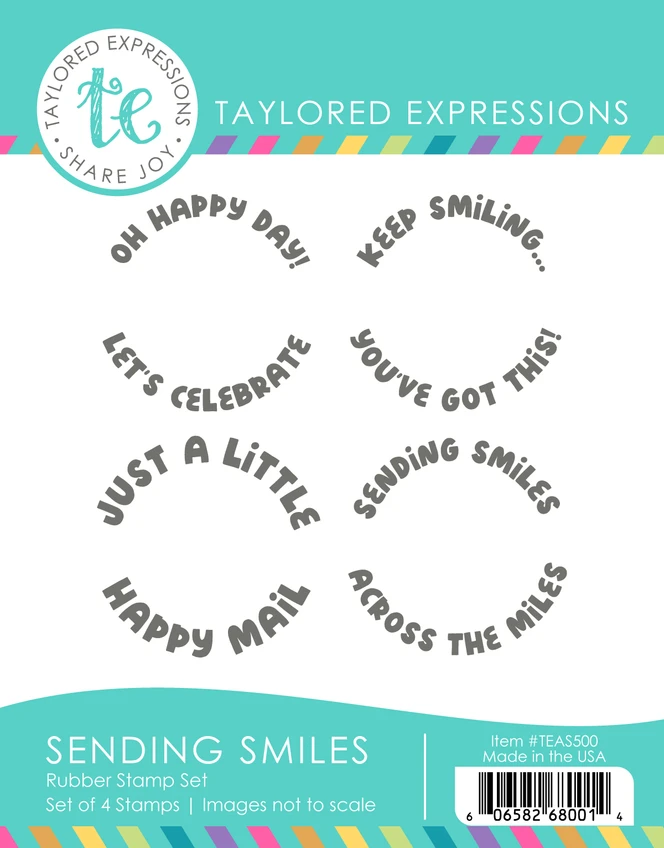Graphic of Sending Smiles Stamp Set which is used for papercrafting.