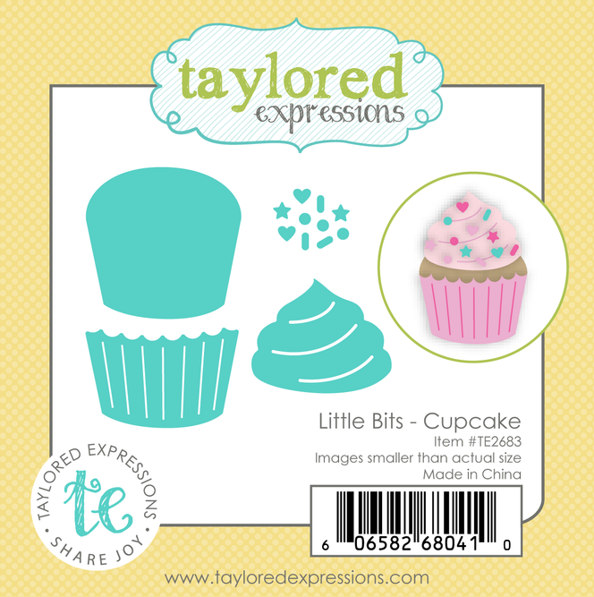 Graphic of Little Bits Die Set - Cupcake which is used for papercrafting.