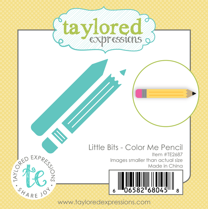 Graphic of Little Bits Die Set - Color Me Pencil which is used for papercrafting.