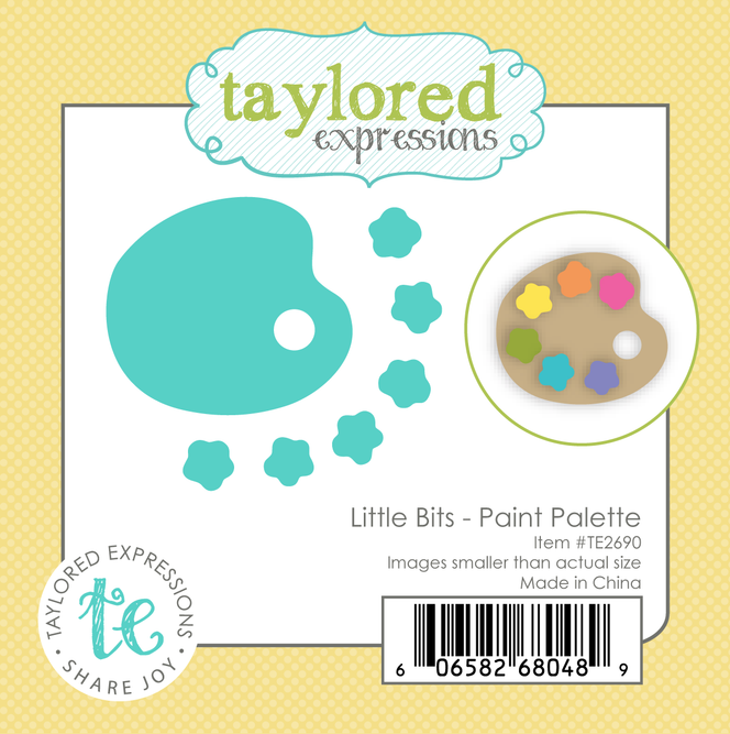 Graphic of Little Bits Die Set - Paint Palette which is used for papercrafting.