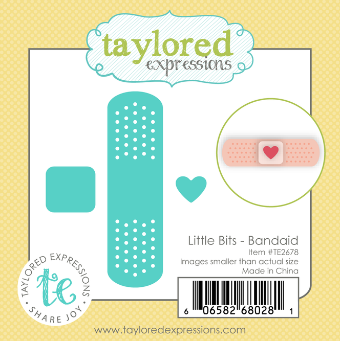 Graphic of Little Bits Die Set - Bandaid which is used for papercrafting.
