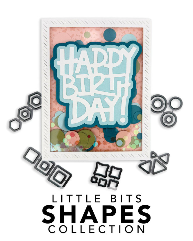 Graphic of Little Bits Shapes Bundle which is used for papercrafting.