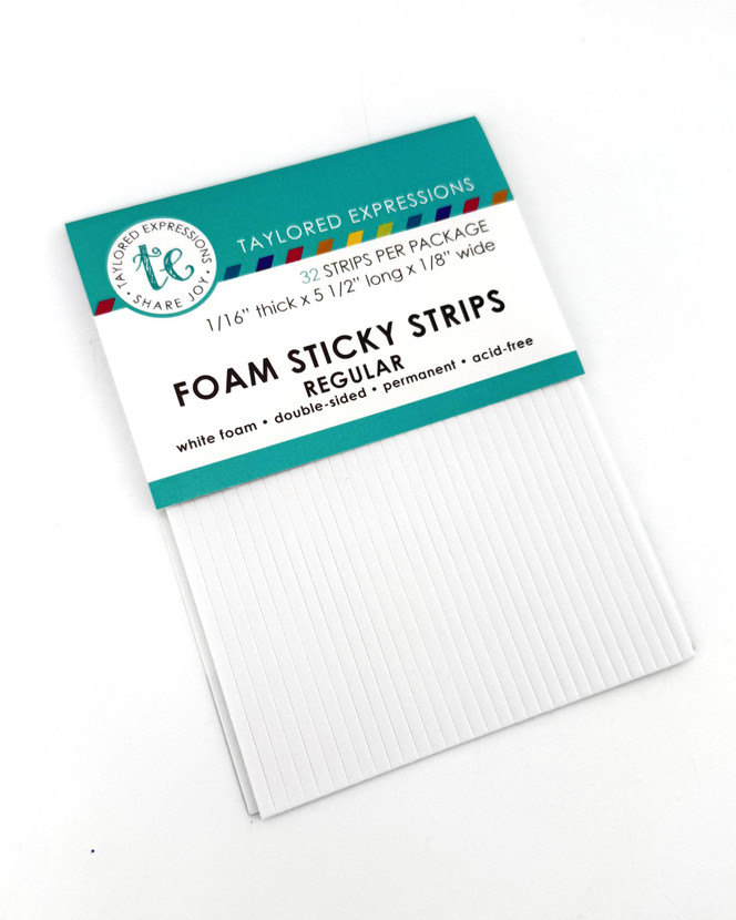 Image of Foam Sticky Strips - Regular in packaging.
