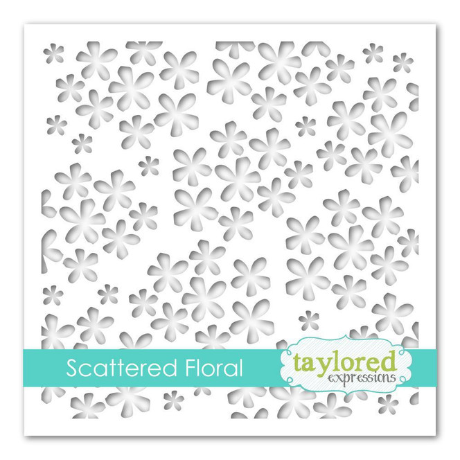 Scattered Floral Stencil