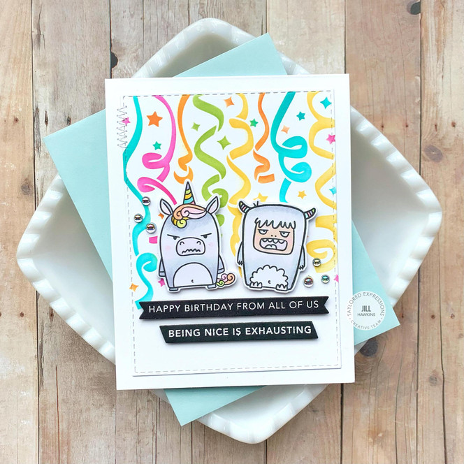 Simple Strips Stamp - Birthday