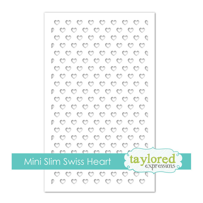 Mini Slim Stencil - Swiss Hearts
