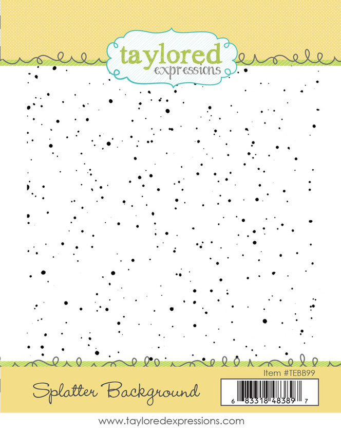 Graphic of Splatter Background red rubber stamp for papercrafting.