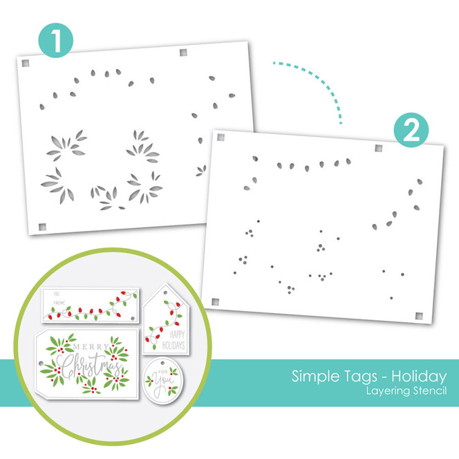 Simple Tags - Holiday Layering Stencil