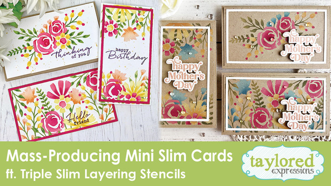 Triple Slim Layering Stencil - In the Garden Craft-Along Class