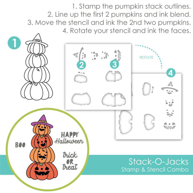 Stack-o-Jacks Stamp & Stencil Combo