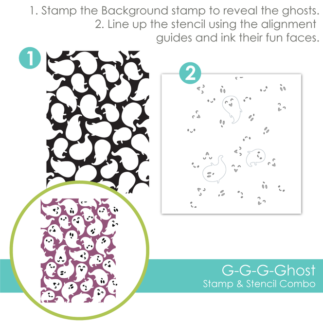 G-G-G-Ghost Stamp & Stencil Combo