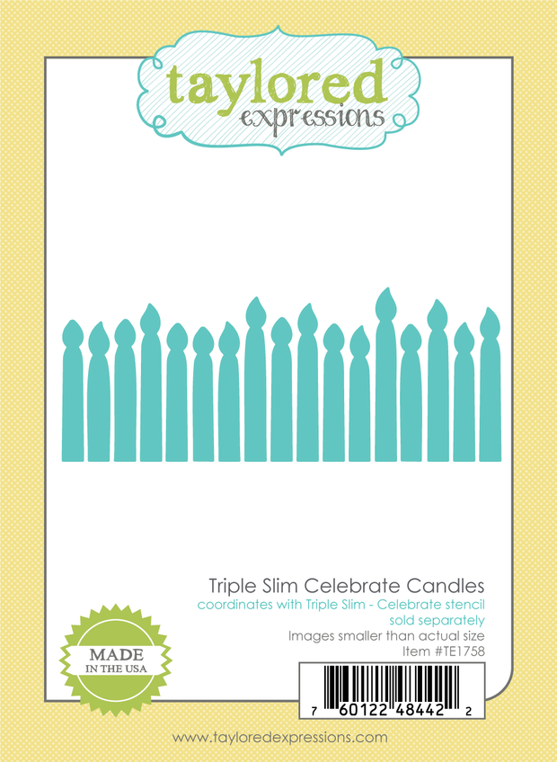 Triple Slim Celebrate Candles Die