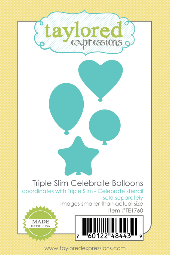 Triple Slim Celebrate Balloons Die