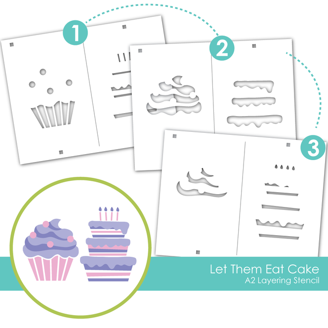 Let Them Eat Cake Layering Stencil