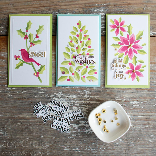 Triple Slim Layering Stencil - Holly Holiday