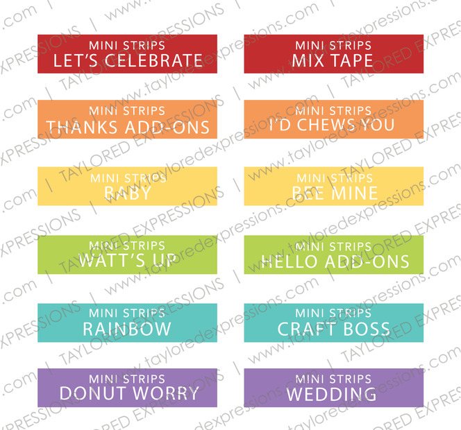 Mini Strips Simple Storage Stickers 3