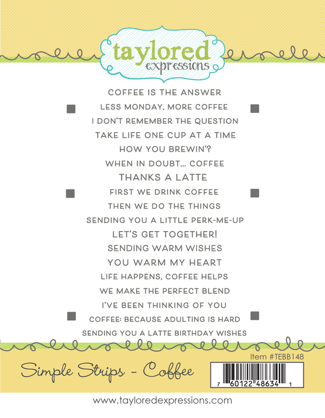Simple Strips Stamp - Coffee