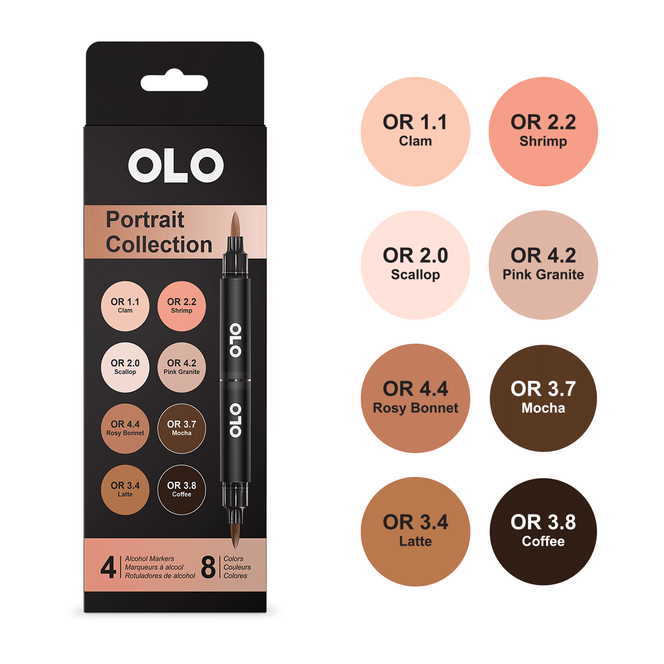 OLO Portrait Alcohol Markers - 8 colors