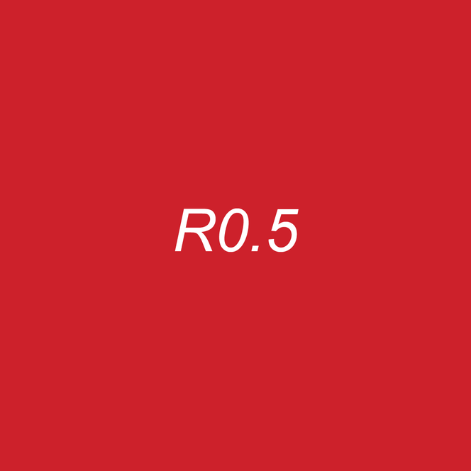 OLO Brush Half - R0.5 Vermilion
