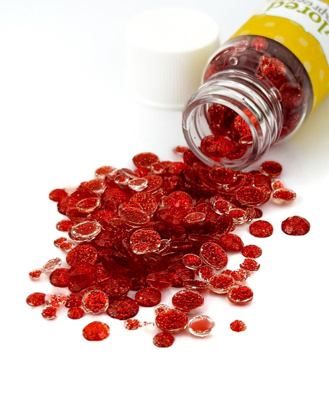 Image of Bits & Pieces Cherry Pop Glitter Drops.