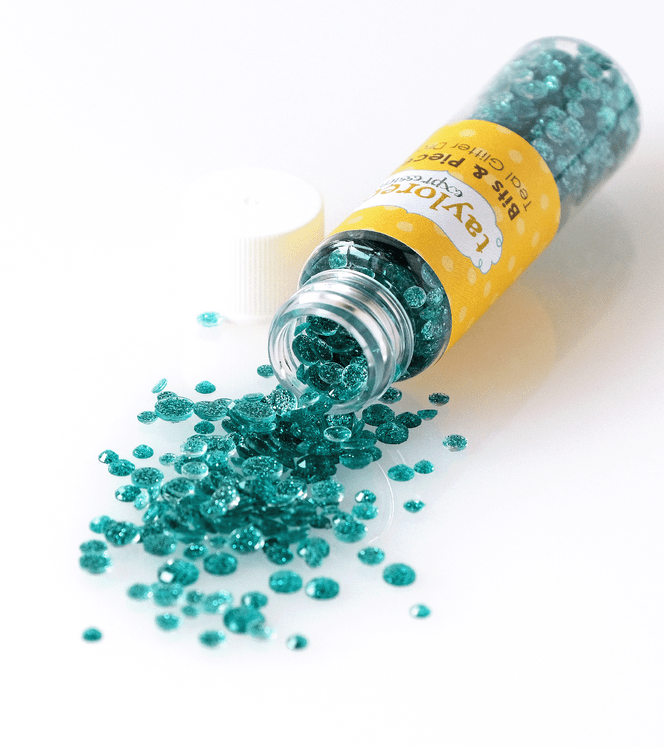 Bits & Pieces - Teal Glitter Drops