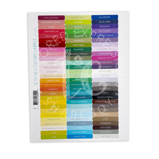TE True Colors Labels (2 1/8 x 1/4 in.)