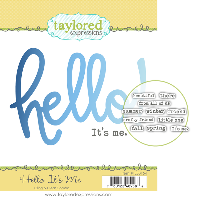 Hello It's Me Cling & Clear Stamp Combo