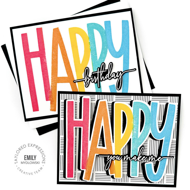 Big Happy Cling & Clear Stamp Combo