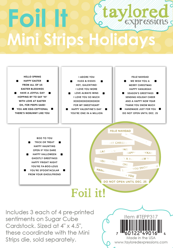 Foil It - Mini Strips Holidays
