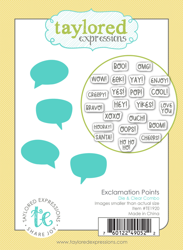 Exclamation Points Die & Clear Stamp Combo