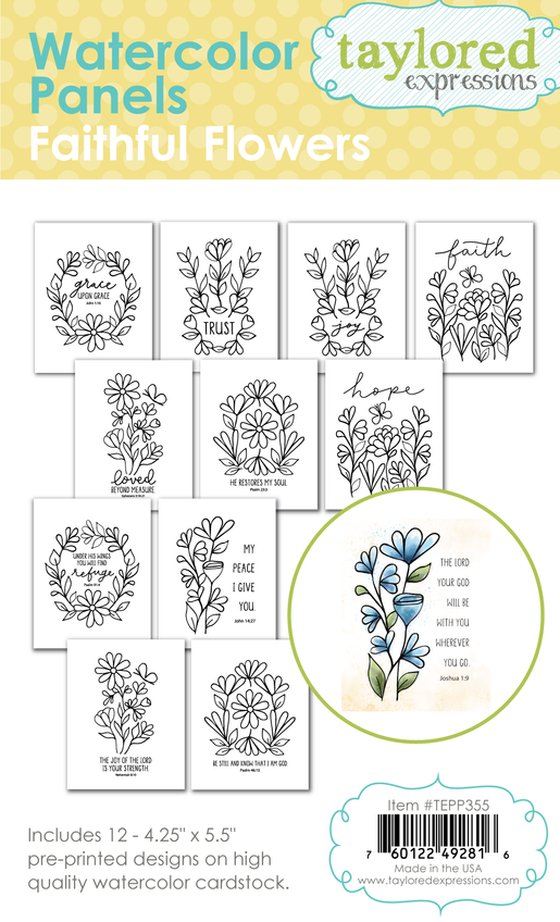 Watercolor Panels - Faithful Flowers