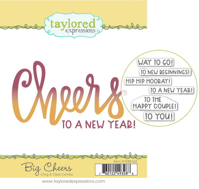 Big Cheers Cling & Clear Stamp Combo