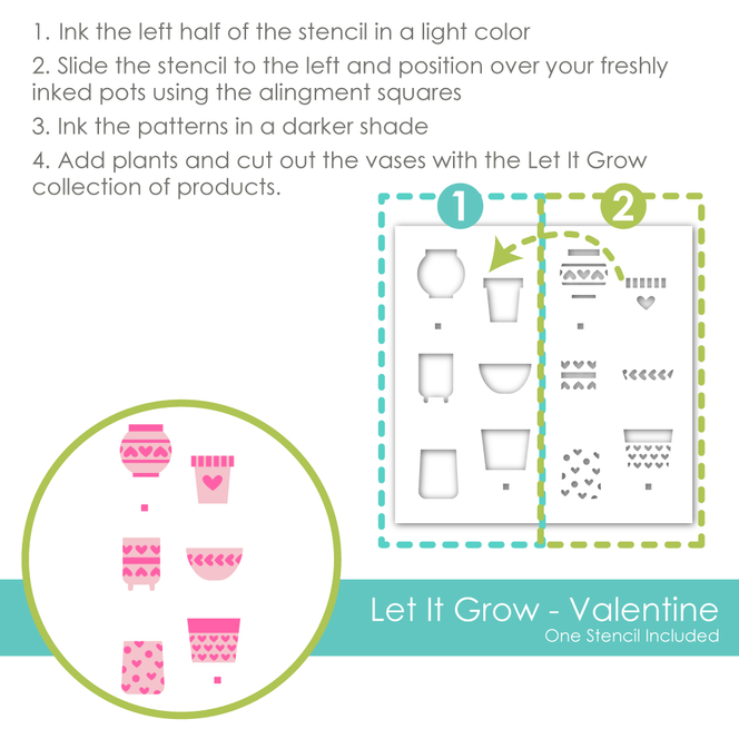 Let it Grow - Valentine Layering Stencil
