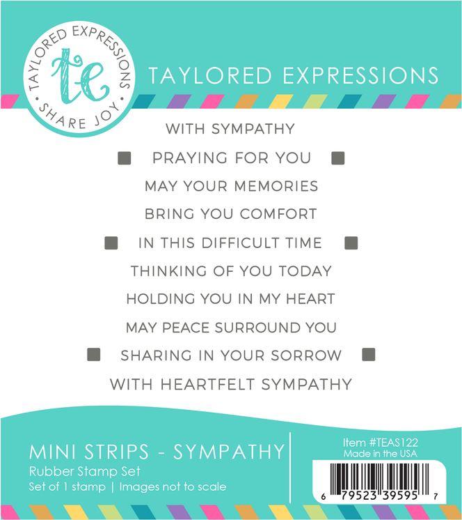 Mini Strips Stamp - Sympathy