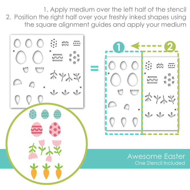 Awesome Easter Stencil