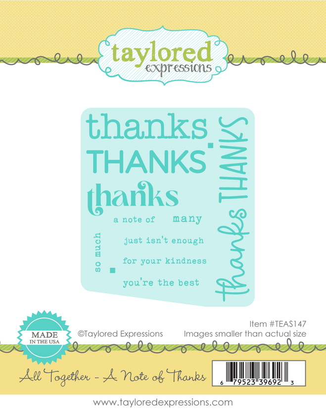 All Together Stamp - A Note of Thanks