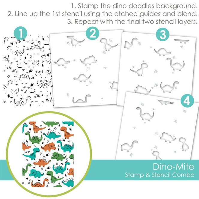 Dino-Mite Stamp & Stencil Combo