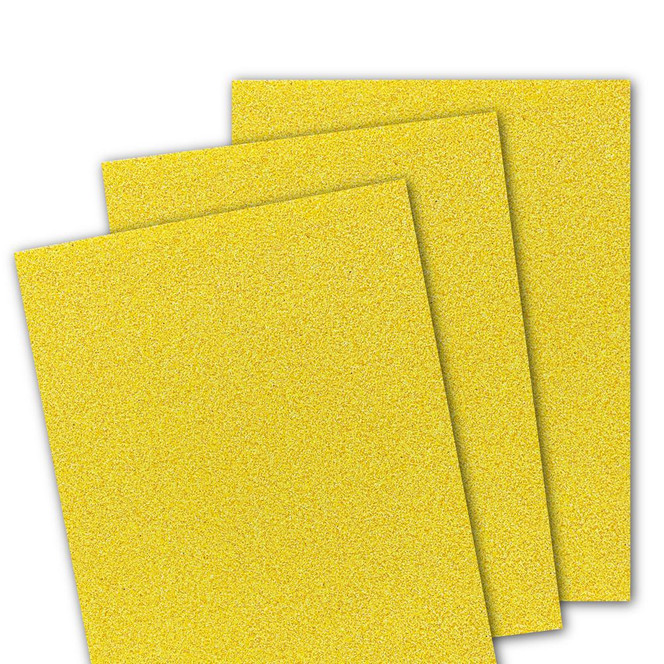 Image of Glitter Cardstock - Lemon Meringue which is a yellow.