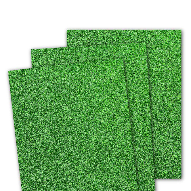 Image of Glitter Cardstock - Dill Pickle which is a color of green.