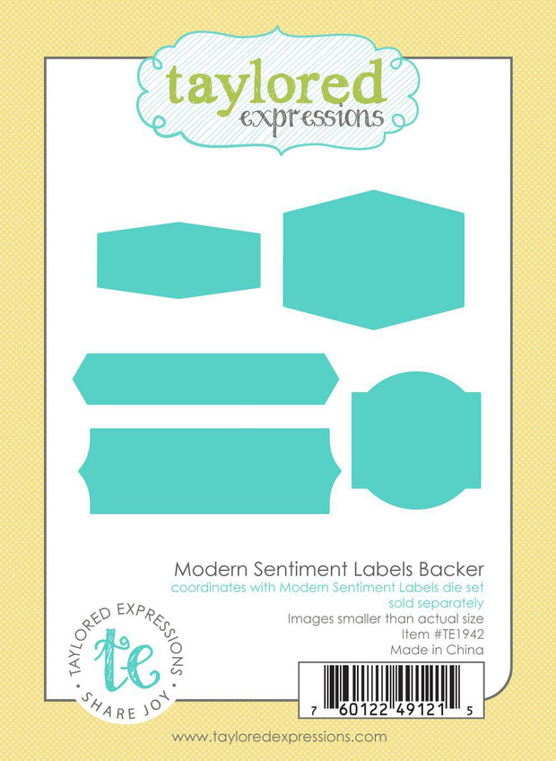 Modern Sentiment Labels Backer Die Set