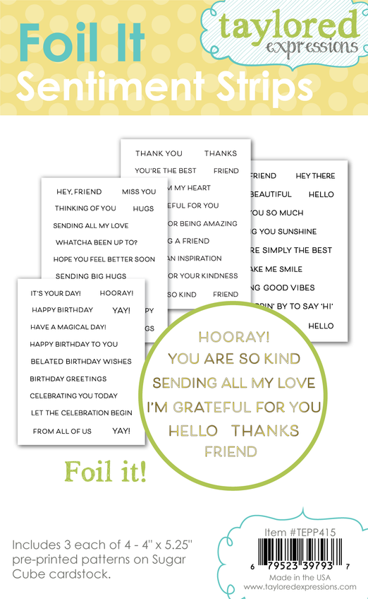 Foil It - Sentiment Strips