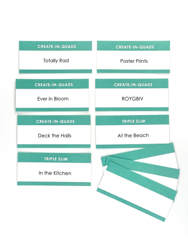 Create-in-Quads + Triple Slim Perfect Pouch Labels Vol. 2