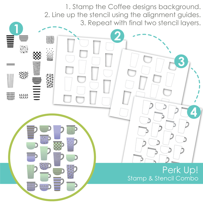 Perk Up! Stamp & Stencil Combo